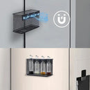 Wire Mesh Storage Baskets Organizer Black Magnetic Basket with 5 Strong Magnets, Magnetic Organizer Holder for Refrigerator Locker Whiteboard Office,Home 6.29'' × 2.28'' × 3.54''，4 Pack by CozyNest Decor
