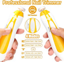 Baby Nail Trimmer Electric, 6 in 1 Baby Nail File Clippers Infant Grooming Kit Manicure Set for Toddler or Adults, Yellow by TinyTreasures Baby Boutique
