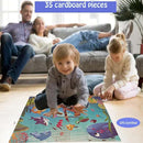 Jumbo Floor Puzzle for Kids, Large Jigsaw Puzzles 35 Piece for Kids Ages 3-5,Preschool Learning & Education Toys, Gifts for 4-8 Year Old Boys and Girls (Marine Animals 2) by TinyTreasures Baby Boutique