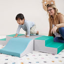 ECR4Kids SoftZone Junior Mix n' Match Step, Beginner Playset, Emerald, 2-Pack by TinyTreasures Baby Boutique