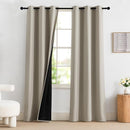 NICETOWN Bedroom Curtains 84 Inches Length, 100% Blackout Drapes Thermal Insulated with Grommet for Living Room Office Privacy Darkening Curtain, 2 Panels, 42 x 84 Inch, Natural by TinyTreasures Baby Boutique