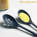 Silicone Cooking Utensils Set, Heat Resistant and large Non Stick Spatulas & Spoons for Kitchen, Ideal BPA Free Kitchen Turners for Frying, Mixing,Serving,Draining,Turning by CozyNest Decor