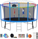 SKYUP Tranpoline 1500LBS 16 15 14 12 10 8 FT Tranpoline for 7-10 Kids and Adults, Windproof Outdoor Tranpoline with Enclosure Net, Basketball Hoop, Easy to Install & Last Long - ASTM Approved by TinyTreasures Baby Boutique