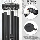 ASTARIN 48'' Wind Chimes for Outside Deep Tone - Large Windchimes with 6 Heavy Tubes, Outdoor Memorial Chimes Outdoor for Garden Hanging Décor,Sympathy Gifts，Black by CozyNest Decor