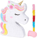 WERNNSAI Unicorn Piñata - Unicorn Party Supplies Piñata Bundle with Blindfold and Bat for Girls Kids Rainbow Unicorn Theme Birthday Party Game Decorations (15.7" x 12.2" x 3.1") by TinyTreasures Baby Boutique