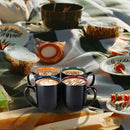 GBHOME 16oz Coffee Mugs Set of 6, Large Ceramic Coffee Mugs for Man, Woman, Dad, Mom, Modern Coffee Mugs Set with handle for Tea/Latte/Cappuccino/Milk/Cocoa. Dishwasher&Microwave Safe,Multi-Color by CozyNest Decor