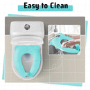 Maliton Travel Potty Seat for Toddler & Kid Travel, Portable Foldable Potty Seat with Storage Bag, Non-Slip Potty Training Toilet Seat Cover wth Splash Guard (Aqua Green) by TinyTreasures Baby Boutique