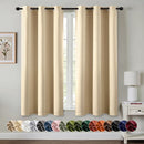 MIULEE Cream Beige Blackout Curtains - Thermal Insulated Bedroom Curtains Room Darkening Drapes for Living Room Kitchen Grommet Top Light Blocking Window Treatment, 40 x 45 Inches Long, 2 Panels by TinyTreasures Baby Boutique