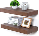 Floating Shelves for Wall - 24 Inch Wide x 12 Inch Deep Floating Shelves Set of 2-24W x 12D Wide Wall Shelf for Living Room Laundry Room Bedroom Kitchen Home Office by CozyNest Decor