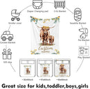 Custom Nursery Crib Bedding Set: Personalized Name 4 Piece Yellow Highland Cattle Design Baby Crib Sets for Girls - Toddler Double Layer Blanket Set, Comfortable Crib Bed Sheets for Baby Toddlers by TinyTreasures Baby Boutique