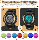 Kids Watch,Boys Watch for 3-15 Year Old Boys,Digital Sport Outdoor Multifunctional Chronograph LED 50 M Waterproof Alarm Calendar Analog Watch for Children with Silicone Band,Kids Gift by TinyTreasures Baby Boutique
