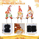 WONDER GARDEN 3 PCS Fall Yard Sign Metal Gnomes Decorative Garden Stakes with Led Lights Autumn Harvest Pumpkin Thanksgiving Garden Lawn Porch Patio Decorations Outdoor by CozyNest Decor
