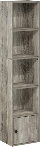 Furinno Luder Shelf Bookcase with 1 Door Storage Cabinet, French Oak by TinyTreasures Baby Boutique