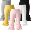Newborn Toddler Baby Girl Pants Leggings Ribbed Straight Flare Infant Girl Pants Leggings Bell Bottoms 5 Packs by TinyTreasures Baby Boutique