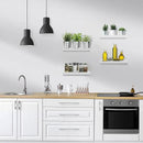 Sorbus Floating Shelves for Wall, Bathroom Shelves Wall Mounted for Kitchen, Bedroom, Living Room, Bathroom Storage, Over Toilet, Hanging Book Shelf for Wall Home Decor (White, 4 Pack) by CozyNest Decor