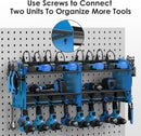 CCCEI Modular Power Tool Organizer Wall Mount with Charging Station. Garage 4 Drill Storage Shelf with Hooks, Screwdriver, Drill Bit Heavy Duty Rack, Tool Battery Holder Built in 8 Outlet Power Strip. by GreenHaven Gardens