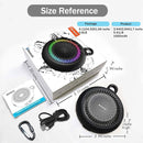 SOWO Shower Speaker Bluetooth Waterproof | Small Portable Wireless Bluetooth Speaker with Clip | Powerful Bass and Louder Volume | Colorful Lights and Lightweight | for Bathroom,Travel,Beach | Black by TinyTreasures Baby Boutique