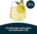 Libbey Stackable Stemless Wine Glasses Set of 6, Tapered Bulb Shaped All Purpose Wine Glass Set, Dishwasher Safe Glass Wine Glasses, Cocktail by CozyNest Decor