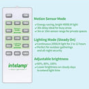 intelamp Solar Flood Lights Outdoor Waterproof, 20000mAh 4000LM Linkable Dual Motion Sensor Security Floodlight Exterior with Remote 16.4 FT Cable, 2-12H Dusk to Dawn Spots Lighting Outside by GreenHaven Gardens