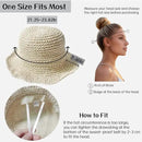 Womens Straw Beach Sun Hats, Foldable Packable Floppy Handmade Crochet Hats for Women,Large Summer Vacation Wide Brim Hat by GreenHaven Gardens