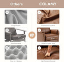 COLAMY Leather Swivel Recliner Chair with Footrest, Rocker Recliner High Back with Double-Layer Cushion, Glider Recliner for Nursery & Living Room, Bedroom, Cocoa by TinyTreasures Baby Boutique