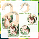 Animals Baby Closet Dividers, 7PCS Wooden Baby Clothes Dividers for Closet Organizers, Newborn to 24 Months Home Animals Theme Nursery Clothes Decor by TinyTreasures Baby Boutique