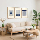 Aurlan Boho Christian Line Art Framed Wall Decor(16"x24"), 3PCS Minimalist Jesus Leavs the 99 Sheep Lamb Bible Story Canvas Artwork, Neutral Abstract Beige Navy Blue Religious Painting for Bedroom Living Room by CozyNest Decor