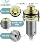 SinkTop Air Switch Kit with Brass Gold Long Button (Full Brass) for Garbage Disposal,without cabel by CozyNest Decor