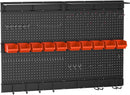 Ultrawall Black Pegboard Wall Organizer, 48X 36 inch for Garage Storage with Hooks, Storage Bins, Tool Panel Organizer, 72pcs by GreenHaven Gardens