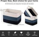 OIAHOMY Storage Basket, Woven Baskets for Storage, Cotton Rope Basket for toys,Towel Baskets for Bathroom - Pack of 3, Gradient Blue by CozyNest Decor