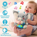 STEAM Life Baby 3-6 Months Boy Gifts Musical Toys Plush Elephant Infant 0-6 6-12 Month Light Up Stuffed Aminal for Newborn Toddler by TinyTreasures Baby Boutique