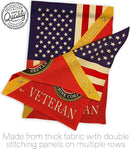 Home of Marine Corps Burlap Garden Flag - Set with Stand Armed Forces USMC Semper Fi United State American Military Veteran Retire Official House Banner Cemetery Yard Rememberance Veterans Day Gifts by GreenHaven Gardens