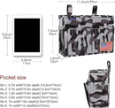 Surblue Bedside Caddy Hanging Bed Organizer Storage Bag Pocket for Bunk and Hospital Beds, College Dorm Rooms Baby Bed Rails, Wheelchair Side Bag, Camp Chiars, 4 Pockets and 2 Hooks (Small City) by CozyNest Decor