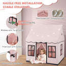 INFANS Kids Play Tent with Washable Mat Star Light Windows, Anti-Trip Large Playhouse Toys for Children Boys Girls, Indoor Outdoor Princess Tents Castle for Toddlers (Pink) by TinyTreasures Baby Boutique