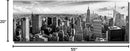 LevvArts New York Canvas Wall Art Black and White City Skyline Picture Panoramic Photo Canvas Print Modern Home Office Living Room Wall Decoration Ready to Hang 20"x55" by CozyNest Decor