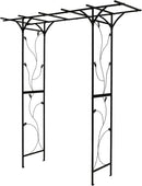 Steel Garden Arch, 7'2" High x 6'6" Wide, Garden Arbor for Various Climbing Plant, Outdoor Garden Lawn Backyard by GreenHaven Gardens
