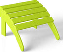 WestinTrends Outdoor Ottoman, Patio Adirondack Ottoman Foot Rest, All Weather Poly Lumber Folding Foot Stool for Adirondack Chair, Widely Used for Outside Porch Pool Lawn Backyard, Lime by CozyNest Decor