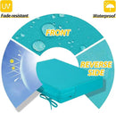AAAAAcessories Outdoor Seat Cushions for Chairs, Waterproof, Fade-Resistant Patio Furniture Replacement Cushions, 18.5" x 16" x 3", Set of 4, Turquoise by GreenHaven Gardens