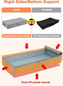 punemi Low Profile Under Bed Storage, 5 inches High Underbed Storage Containers With Sturdy Sidewalls & Bottom, Slim Under Couch Sofa Storage, Shallow Under Bed Organizer Clothes Storage Bins, 2Pack by CozyNest Decor