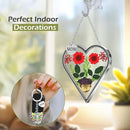 KY&BOSAM Heart Suncatcher Mom Gifts Glass Butterfly Suncatchers for Window Hanging with Pressed Flower Between Heart in Glass and Metal Charm Gifts for Mom Mother's Day Valentine's Birthday Christmas by GreenHaven Gardens