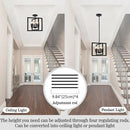 ANKYLHUA Small Black Chandelier,6-Lights Ceiling Light Fixture E12,Adjustable Hight Pendant Lights Kitchen Island,Chandeliers for Dining Room Bedroom,Entryway,Foyer by CozyNest Decor