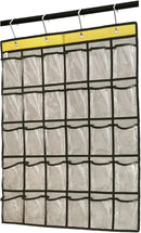Classroom Pocket Chart for Phone Calculator Holder Over The Door Hanging Closet Jewelry Organizer with 30 Clear Pockets (GREY) by CozyNest Decor