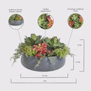 Faux Succulent Arrangement, Premium Artificial Indoor Plant Enhances Interior Design, Display on Any Surface in Your Home Adding an Inviting Touch of Nature, Grey Planter Pot Included by GreenHaven Gardens