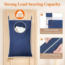 Lifewit 2 Pack Over Door Laundry Hamper, Large Collapsible Hanging Laundry Hamper, Hanging Laundry Basket Bag for Bathroom Bedroom Dirty Clothes Storage Organizer, Dark Blue