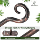 Kingsyard 4 Pack Wall Plant Hanger - Heavy Duty Metal Hanging Bracket Hooks for Hanging Plant Bird Feeders Lanterns Wind Chimes Indoor/Outdoor. Antique Copper by GreenHaven Gardens