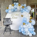 130pcs Light Blue Balloons Different Sizes 18" 12" 10" 5" Baby Blue Balloons for Boys Girls Birthday Baby Shower Gender Reveal Wedding Children's Day Decorations by CozyNest Decor