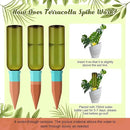 12 Set Plant Watering Devices Include Terracotta Self Watering Spikes and 26 oz Plastic Bottles, Slow Release Vacation Insert Automatic Plant Waterer Device (Green and Mixed Color) by GreenHaven Gardens
