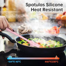 Barsone 5-Piece Silicone Spatula Set（ Heat Resistant 446°F Food Grade BPA Free, Nonstick Cookware Safe Dishwasher Safe Kitchen Tools for Baking, Cooking, Stirring, Pink） by CozyNest Decor