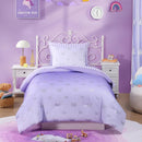 Twin Comforter Set with Sheets for Girls-5 Pieces Twin Bedding Sets with Purple Comforter, Sheets, Pillowcase & Sham for Kids (Purple Butterfly, 66" X 86") by TinyTreasures Baby Boutique