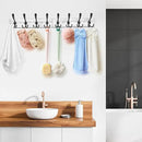IBosins Wall Mounted Coat Rack, 31.4'' Long, Rustic Wood & Aluminum Coat Rack with 8 Black Tri-Hooks for Coat, Bag, Towel, Key, Hat, Umbrella by CozyNest Decor